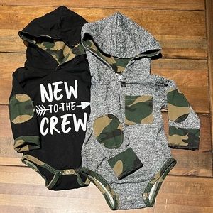 Two long sleeved hoodies 9-12 month